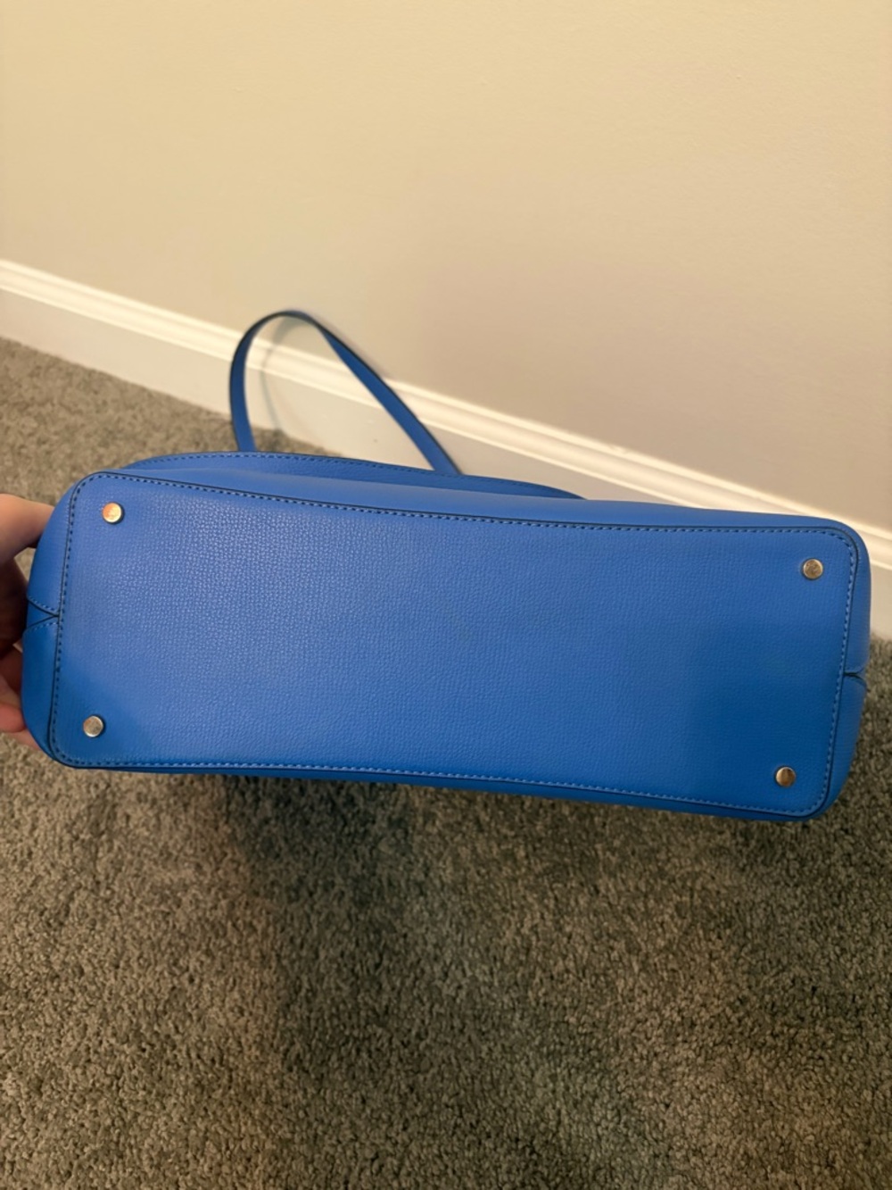 Kate Spade New York Blue Leather Tote textured - Picture 3 of 6